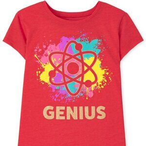 The Childrens Place Girls Genius Graphic Tee- Short Sleeve- Size L (10/12) NWT